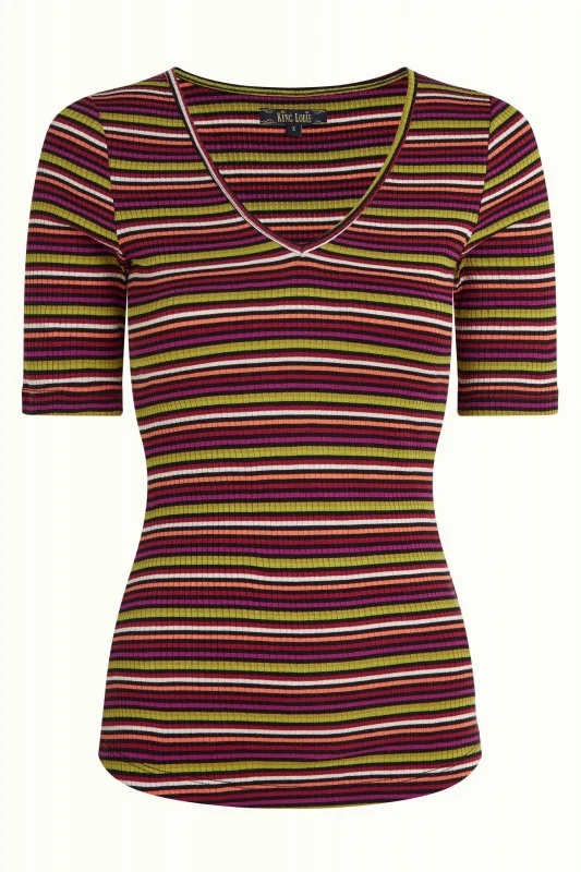 King Louie Carice V top brunelli stripe rio red