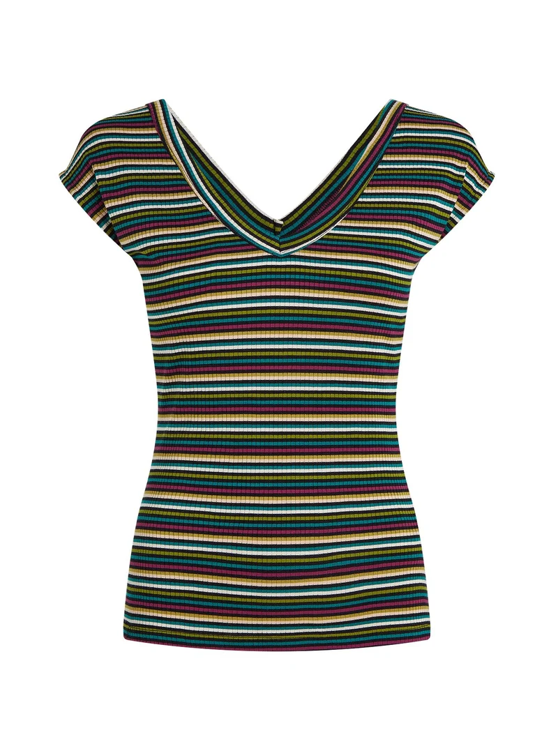 King Louie double V top brunelli stripe ponderosa green
