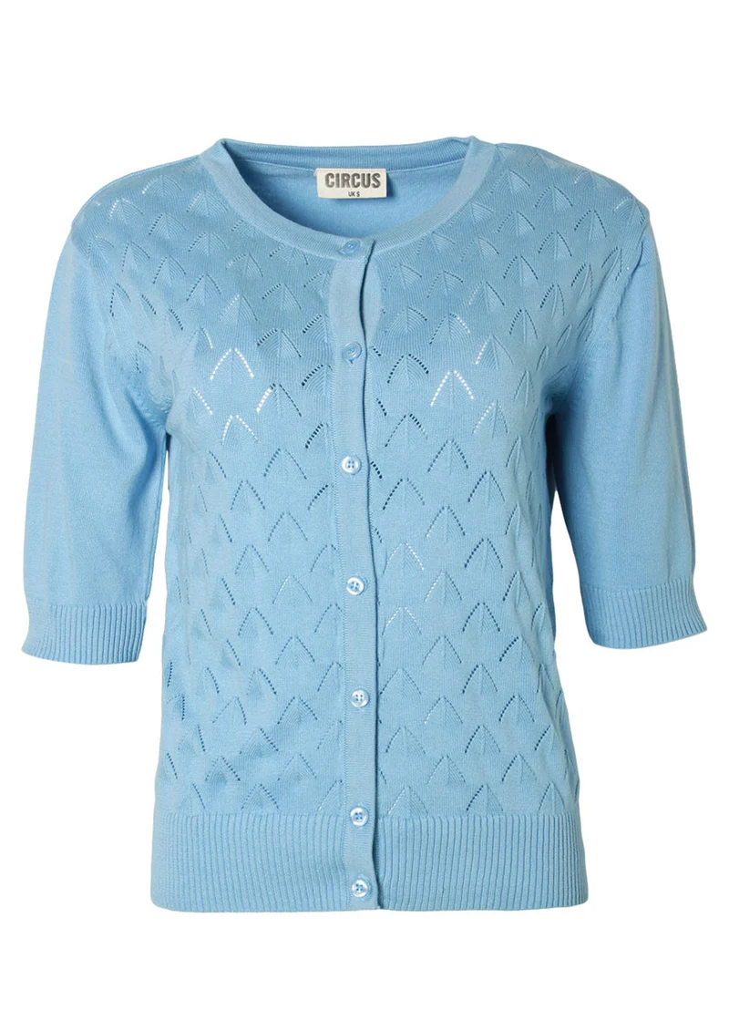 Circus light blue vestje