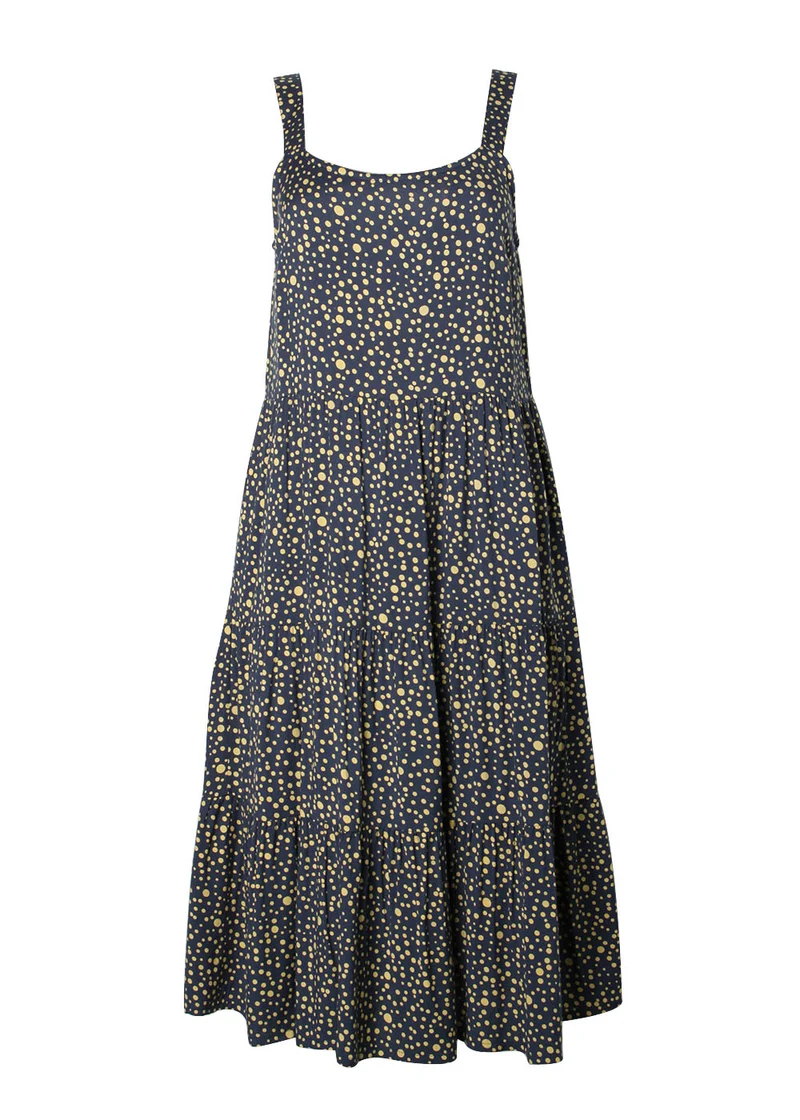 Circus jurk polka-navy
