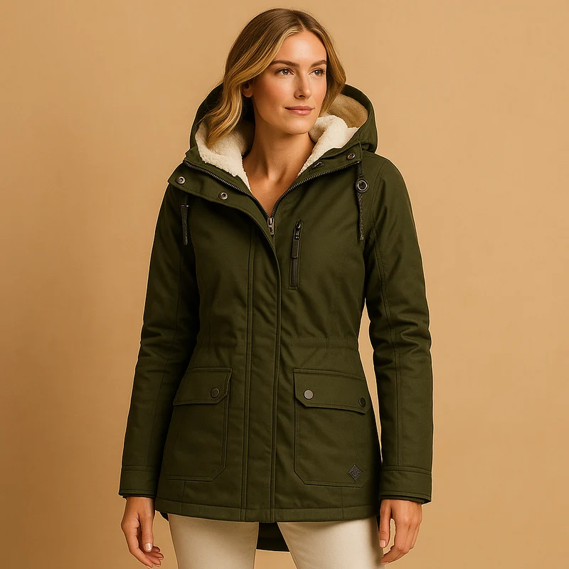 Lange winterjas met elegante snit voor dames | Manon