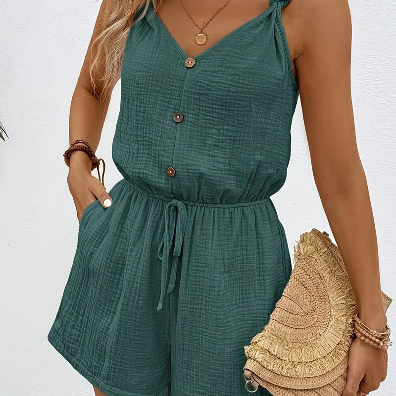 Jumpsuit - Lichtgewicht Geribde Stof | Casual Zomerstijl