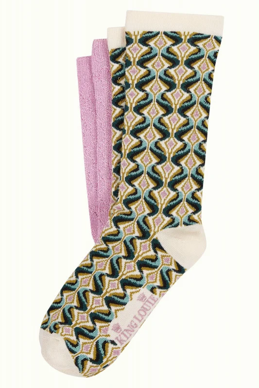 King Louie socks 2-pack la sape orchid pink