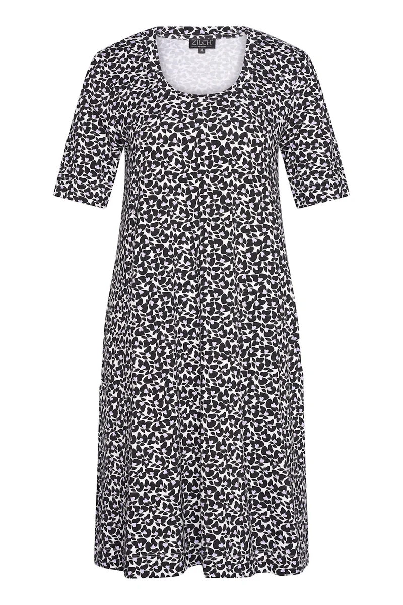 Zilch dress pockets butterfly black