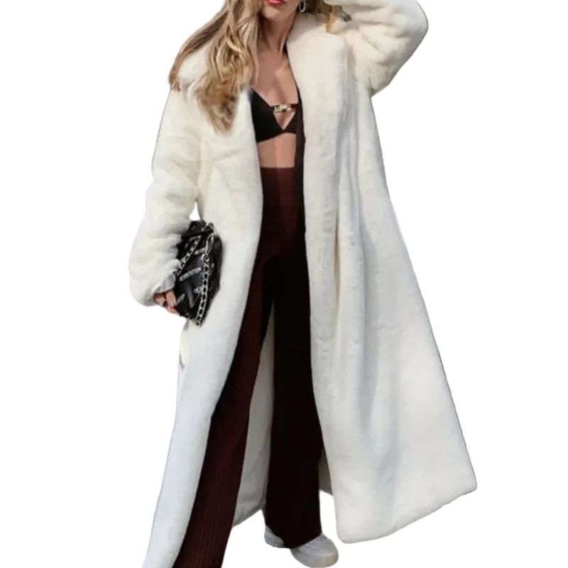 Dames Lange Winterjas Scandinavisch Ontwerp met Moderne Snit