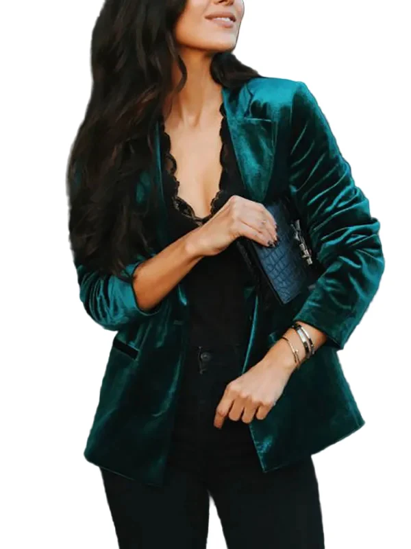Blazer Dames Retro Met Knoopsluiting