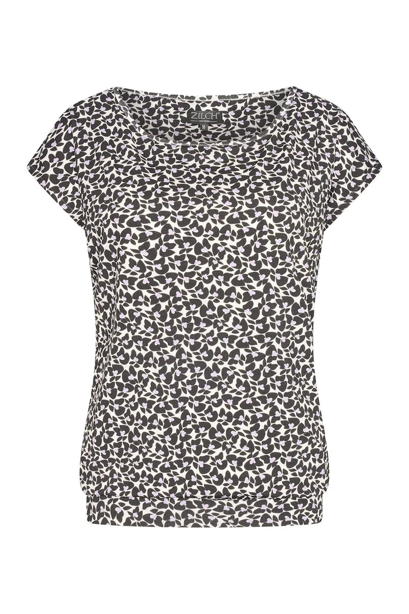 Zilch top capsleeve butterfly black