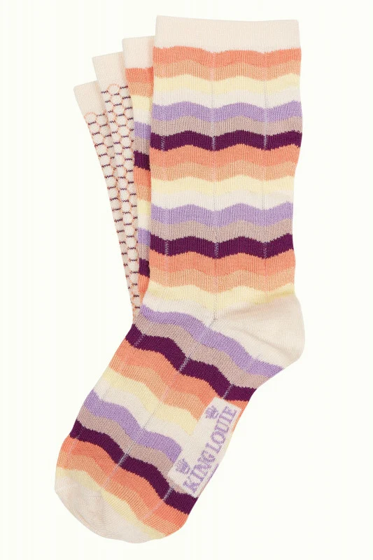 King Louie socks 2-pack sunset cream