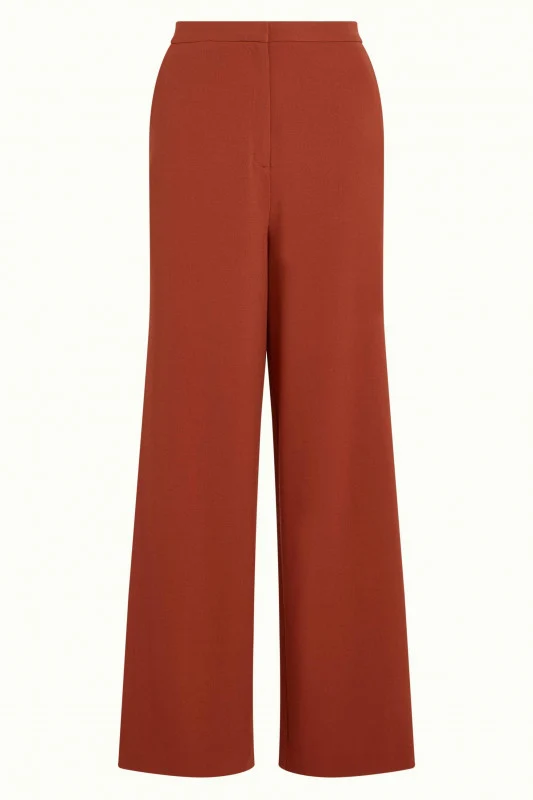 King Louie Peppa pants woven crepe sienna red