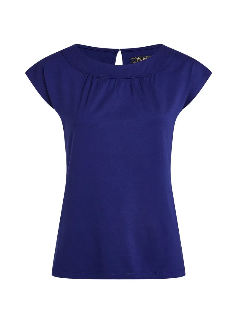 King Louie Shirley top ecovero light deep blue