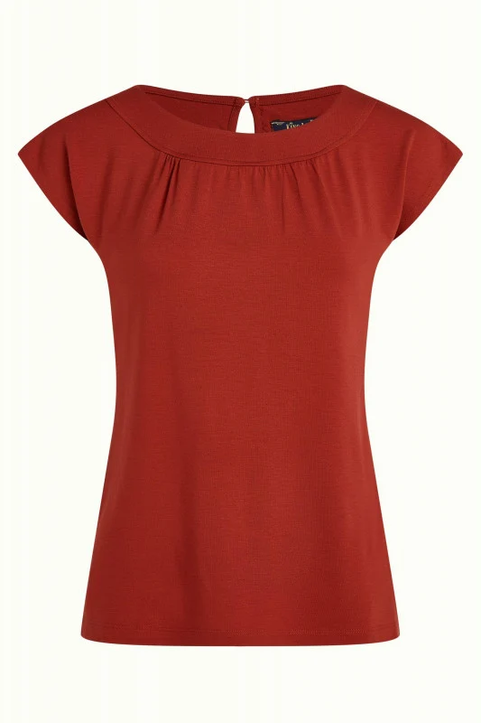 King Louie Shirley top ecovero light sienna red