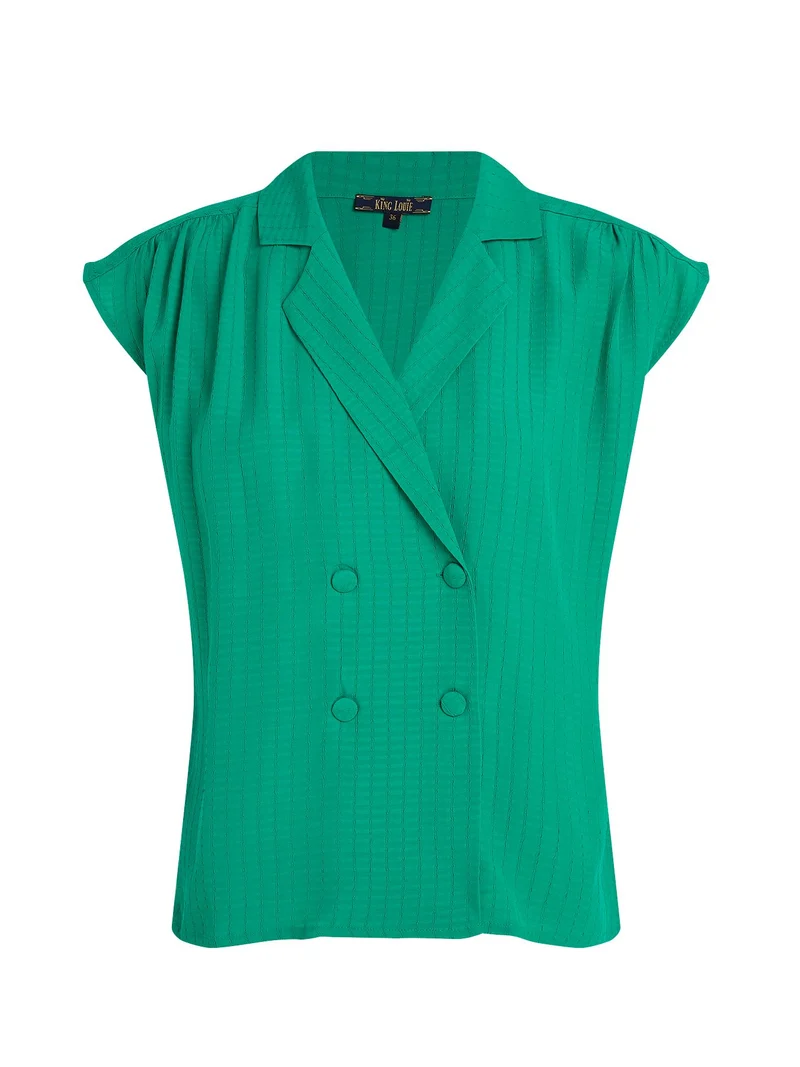 King Louie Nicole blouse sandy amber green