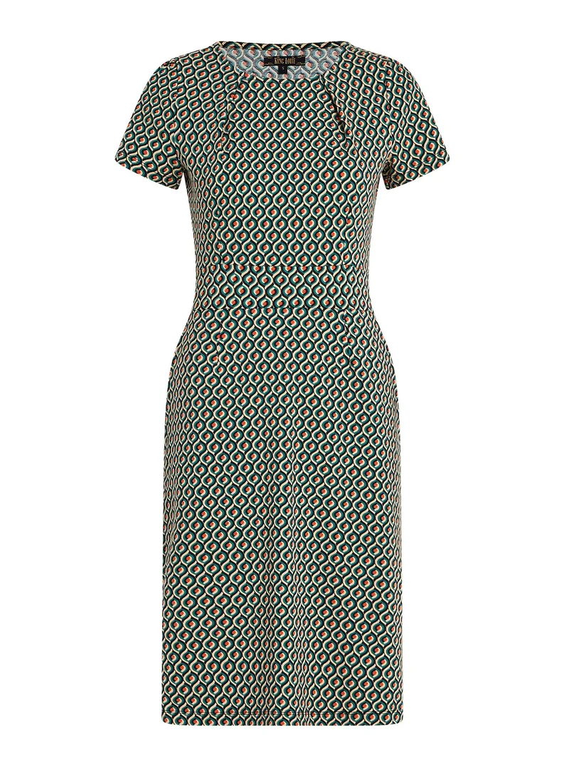 King Louie Mona dress rizo eden green