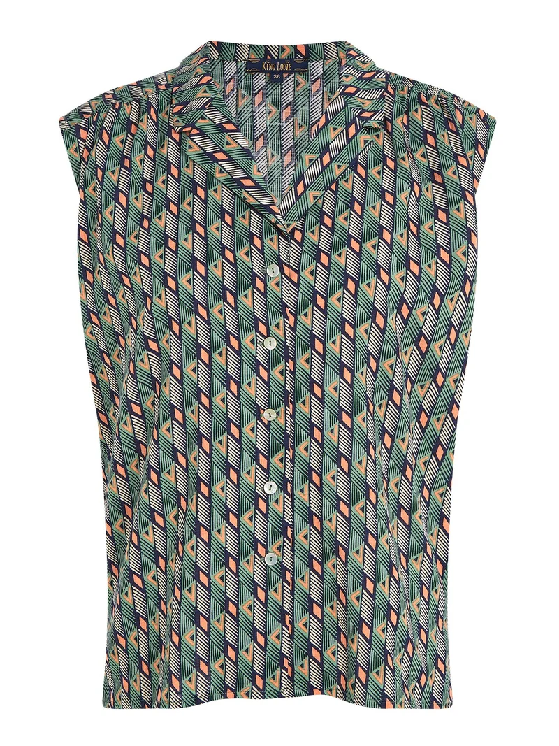 King Louie July blouse zaidi jade green