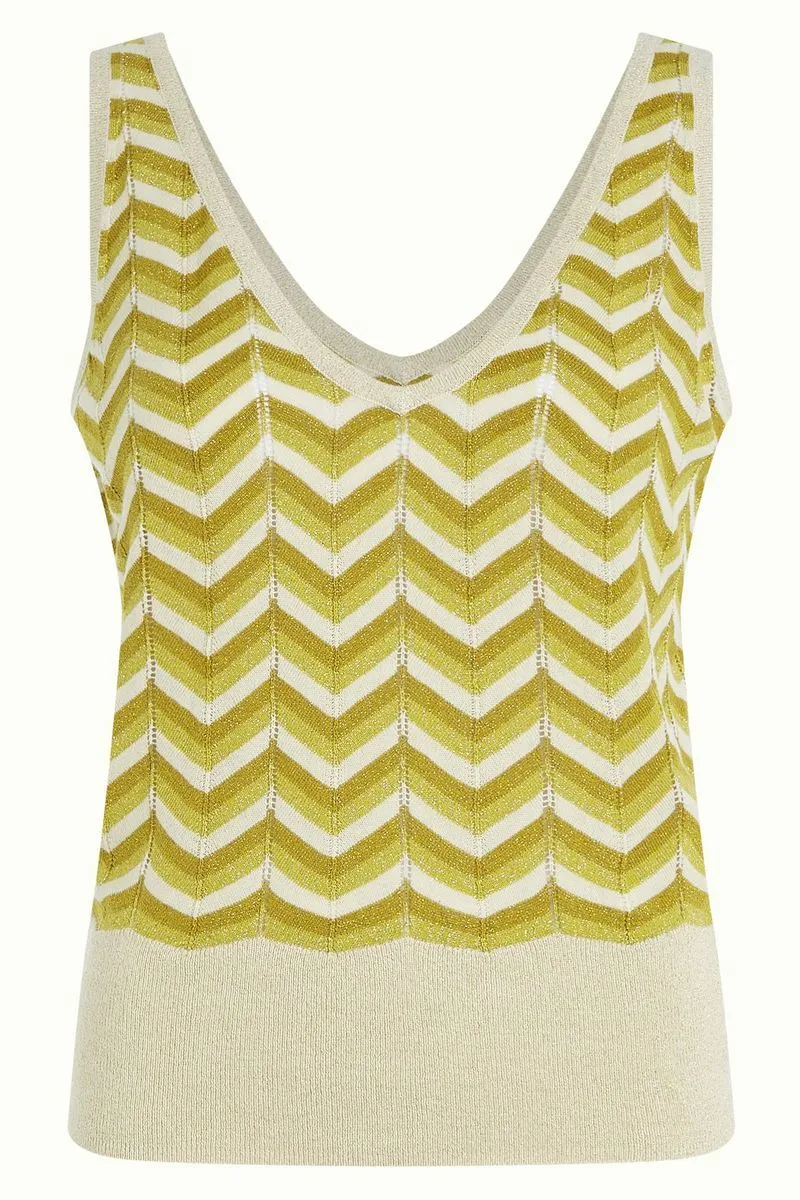 King Louie deep V top mandry cress yellow