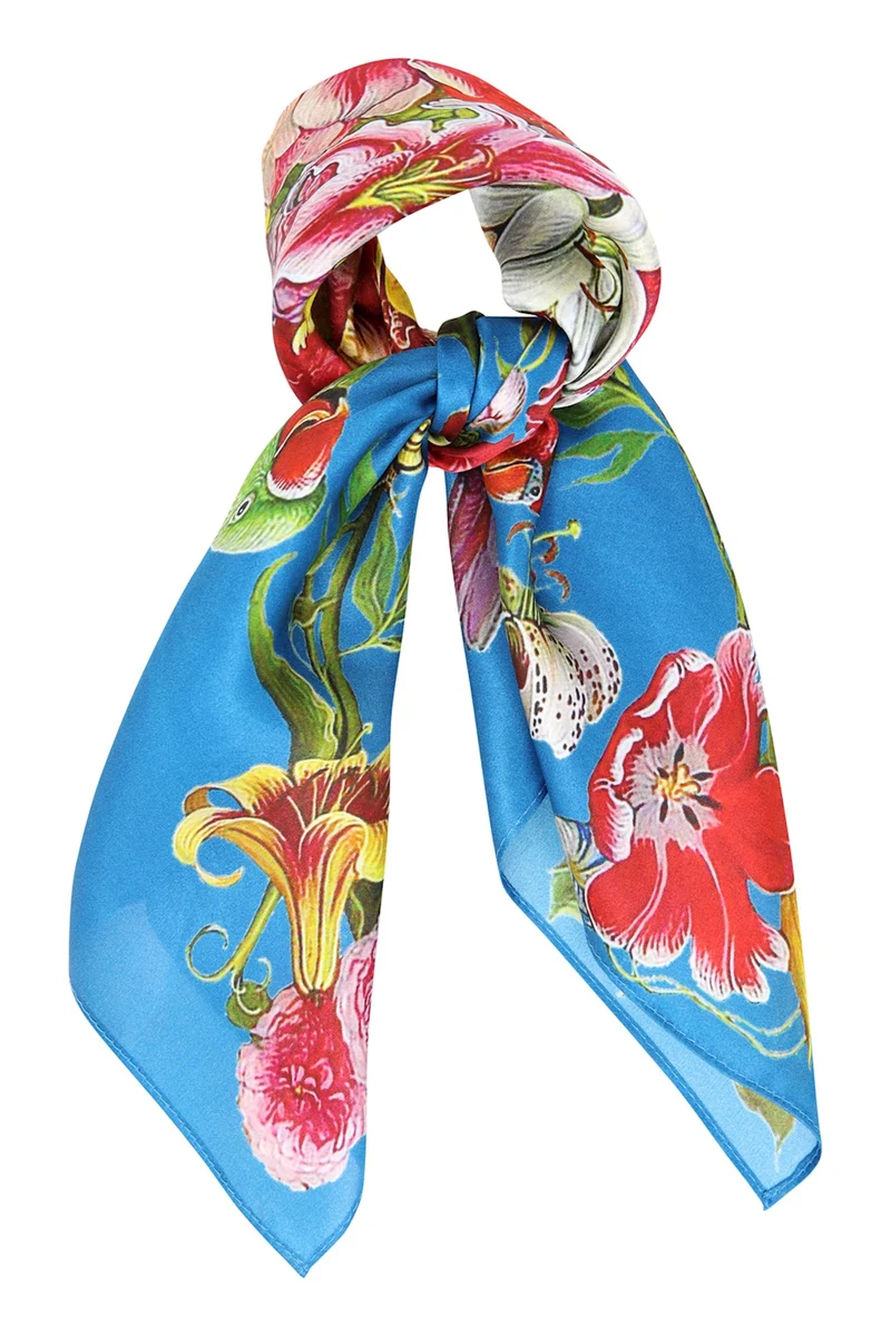 Zilch silk scarf brids ocean