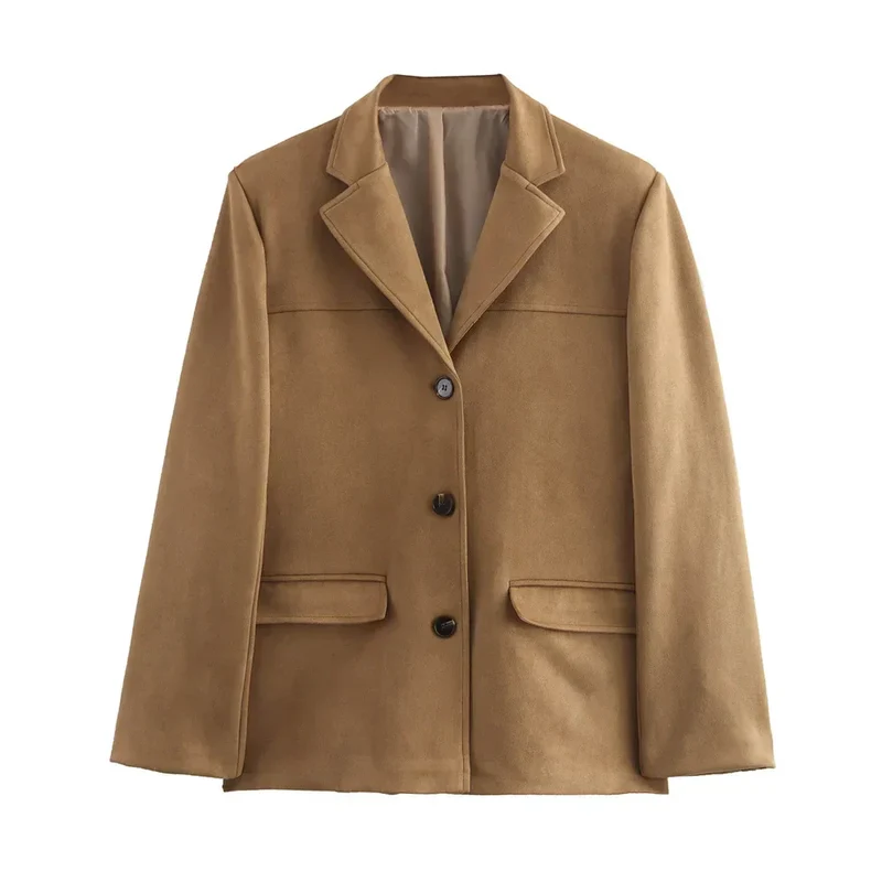 Zwitserse Elegantie Damesjas – Vintage Bruin Leren Demi-Seizoen Look