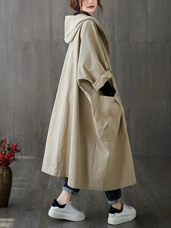 Selena Trenchcoat Dames | Lange Jas met Capuchon