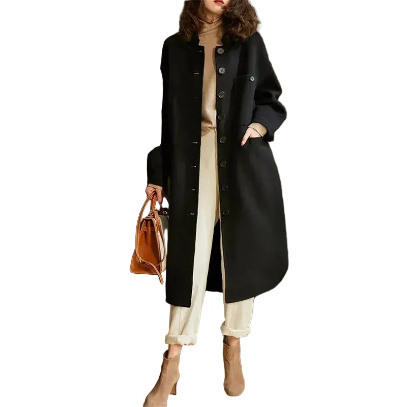 Dames Lange Trenchcoat Stijlvol voor Elke Gelegenheid