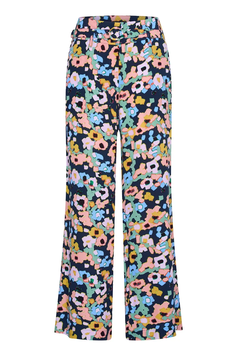 Zilch pants wide kaleidoscope navy