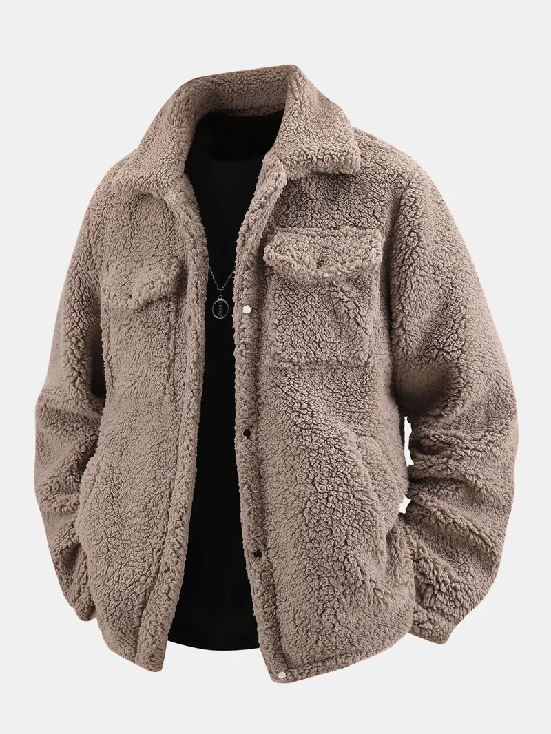 Retro Flanellen Jack TeddyLine – Warme herenjack met zachte teddyvoering