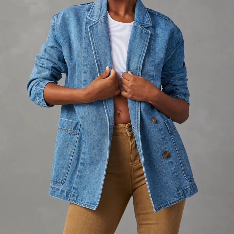 Nessa Denim Jas Dames - Stijlvol & Casual Jasje