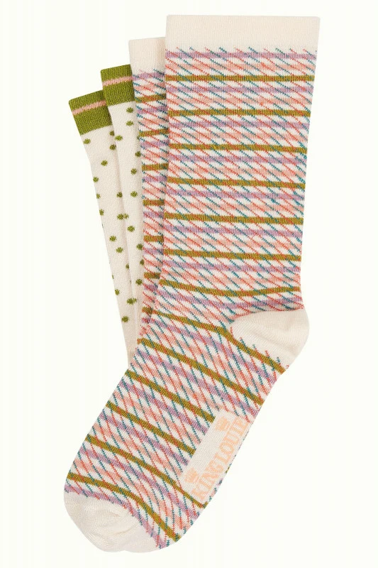 King Louie socks 2-pack Shady Cream