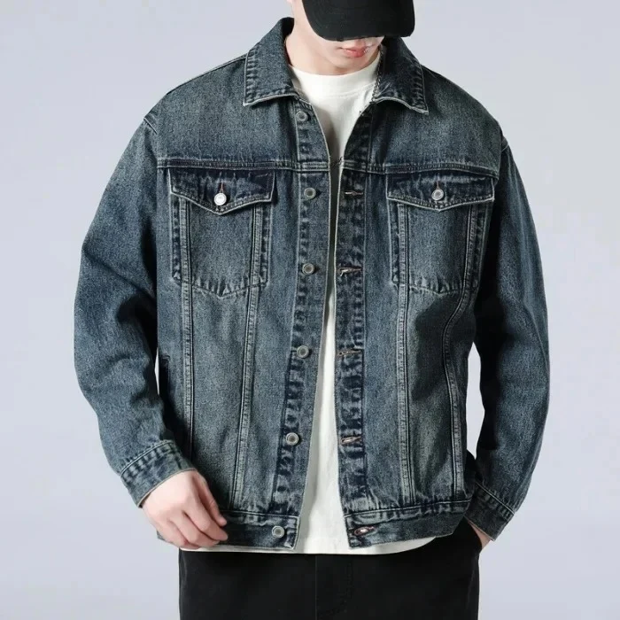 Slim Fit Spijkerjack Heren - Retro Motorstijl | Comfort