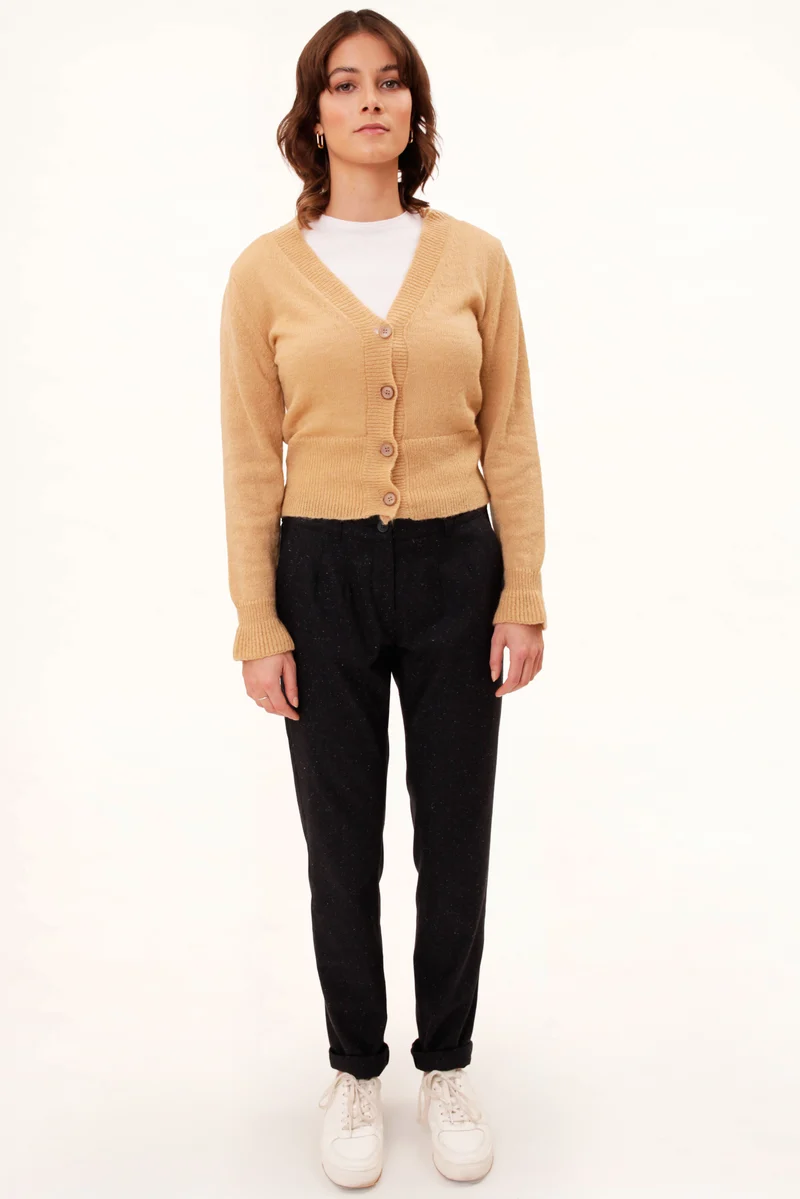 Donkerblauwe chino met wol en zijde | UVR Berlin trousers Alinaina dark navy