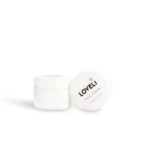 Loveli face scrub sensitive skin travel size 10 ml