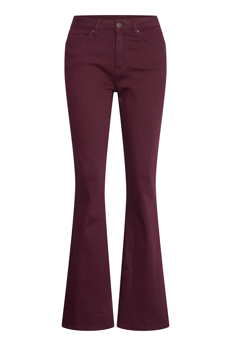 Rode broek met wijde pijpen | Cloud9 pants Dora bourgondy