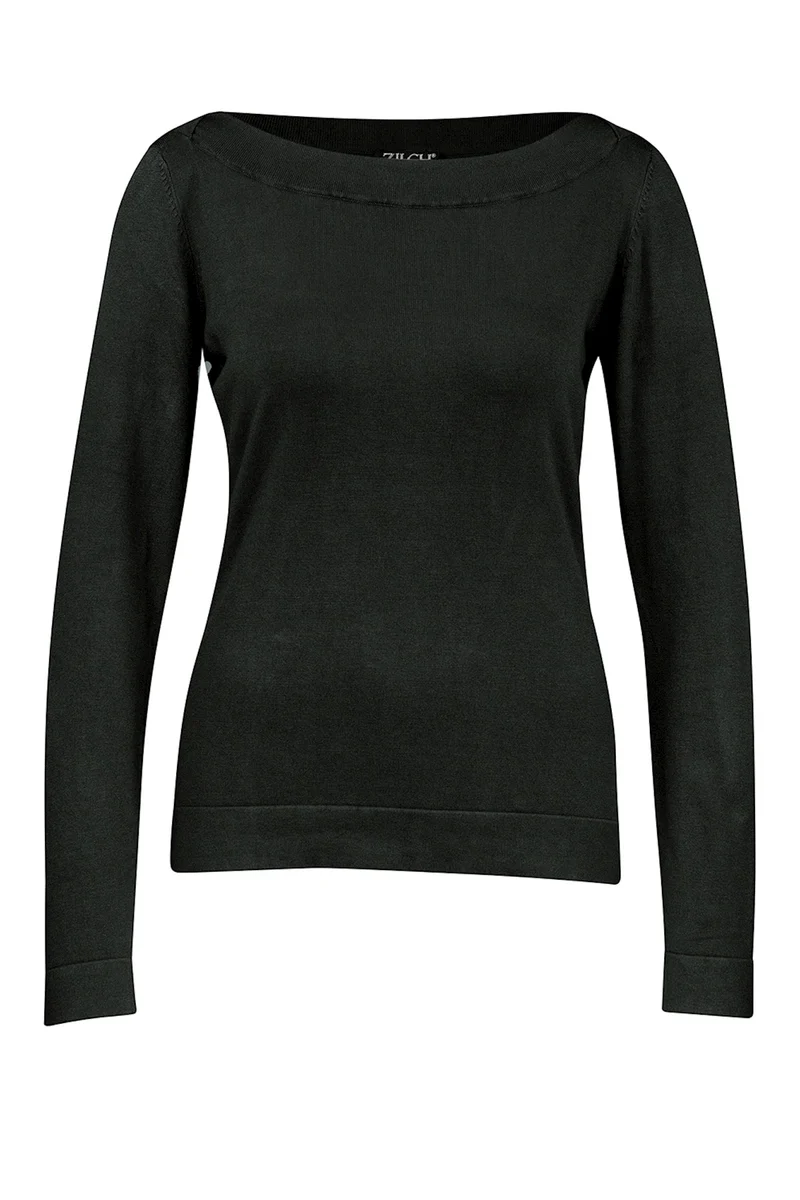Zilch top boatneck black
