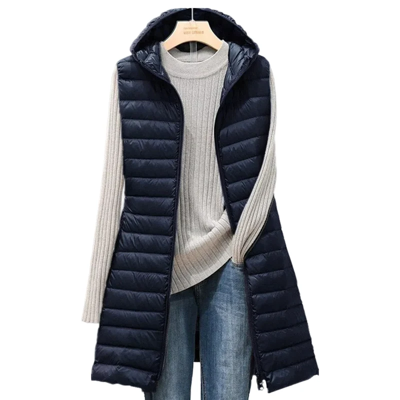 Dames Lange Winterjas Met Capuchon Gewatteerd Stylish