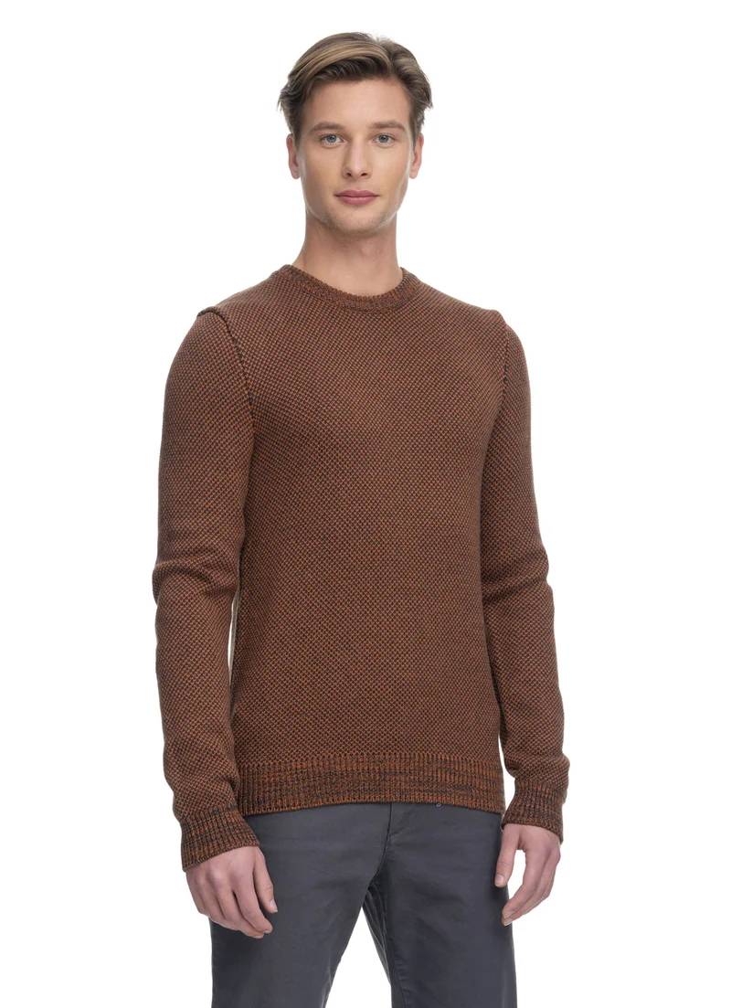 Bruine herentrui | Ragwear flatknit larrs