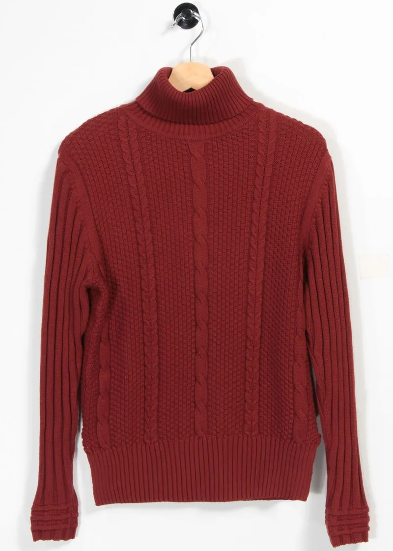 Rode trui met kraag | Circus Clothing sweater fired brick