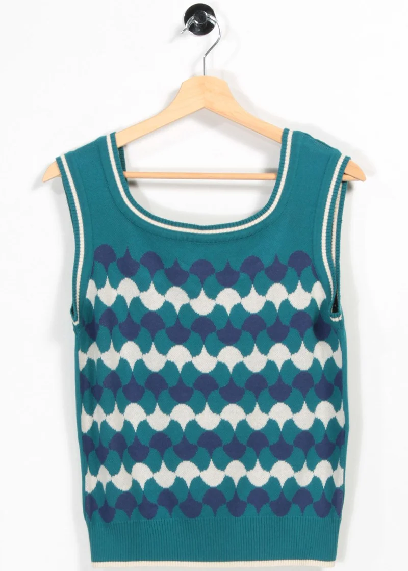 Blauwe spencer | Circus Clothing sweater ocean depth