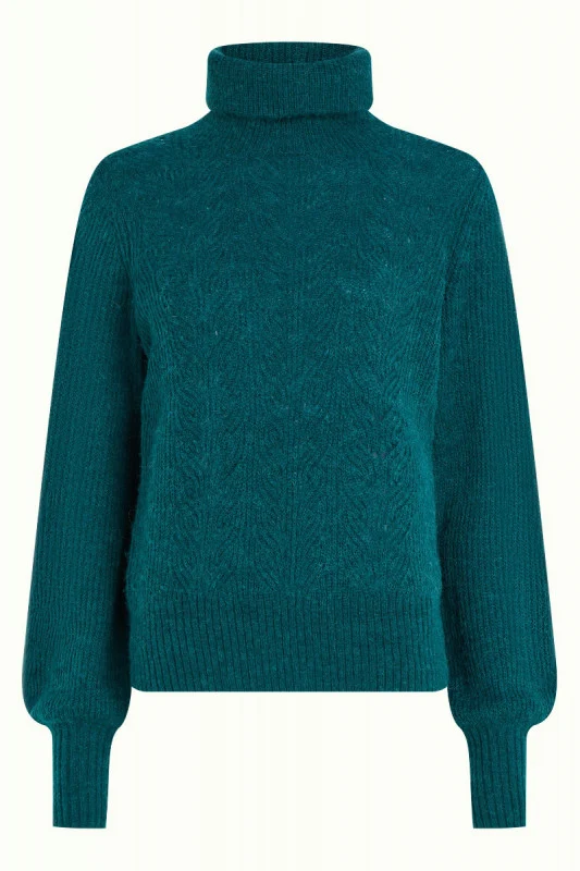 King Louie rollneck loose top pallazzone ponderosa green