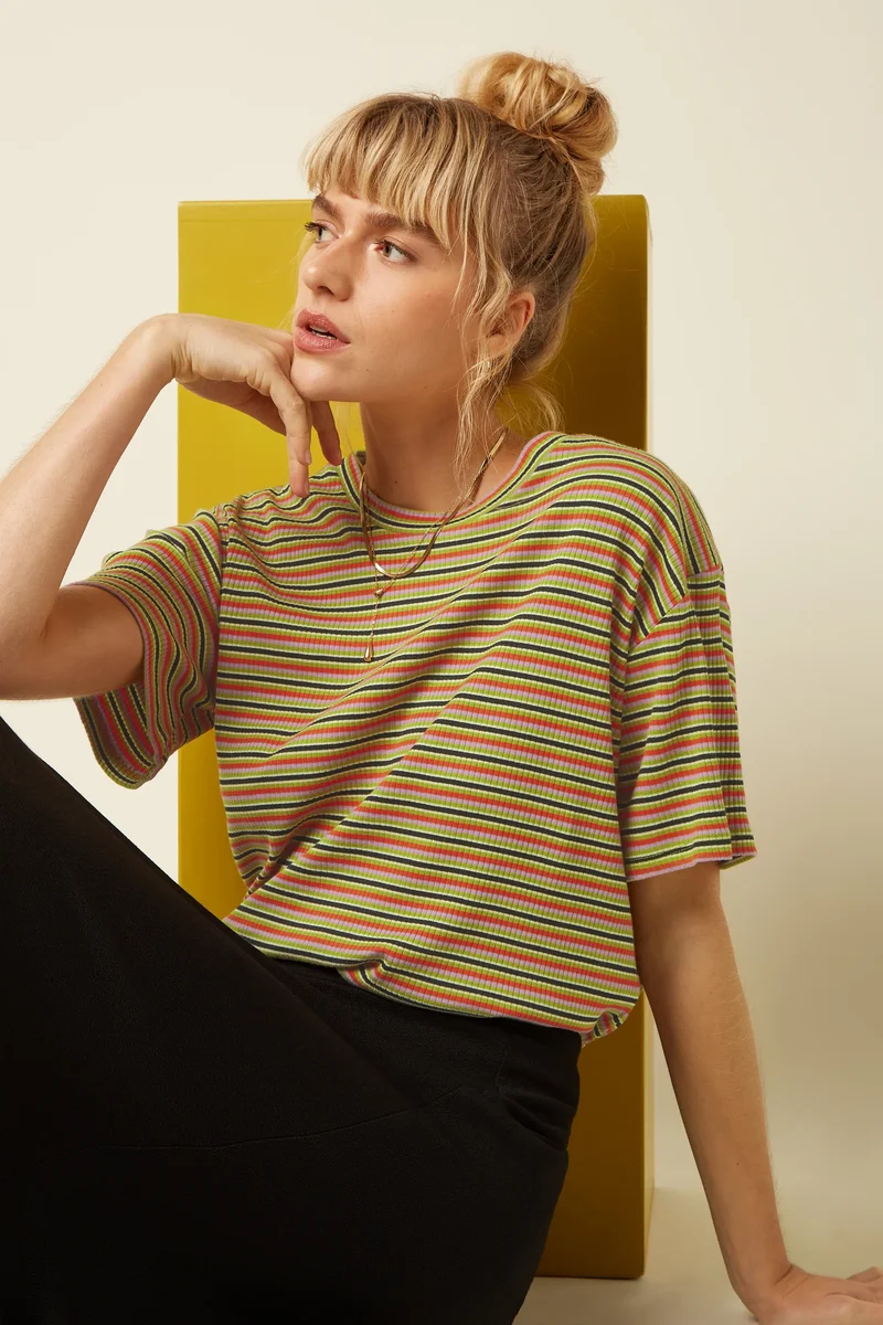 King Louie boxy tee Mistral stripe