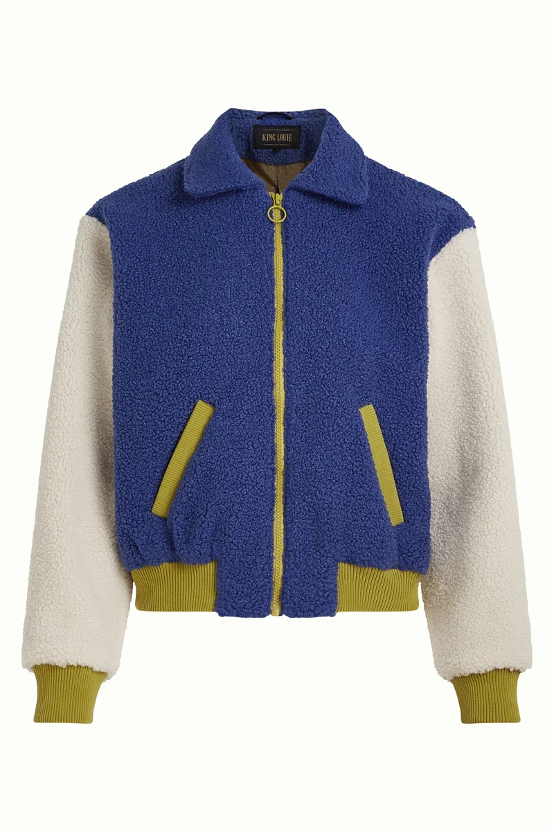 King Louie fay jacket teddy Bluing