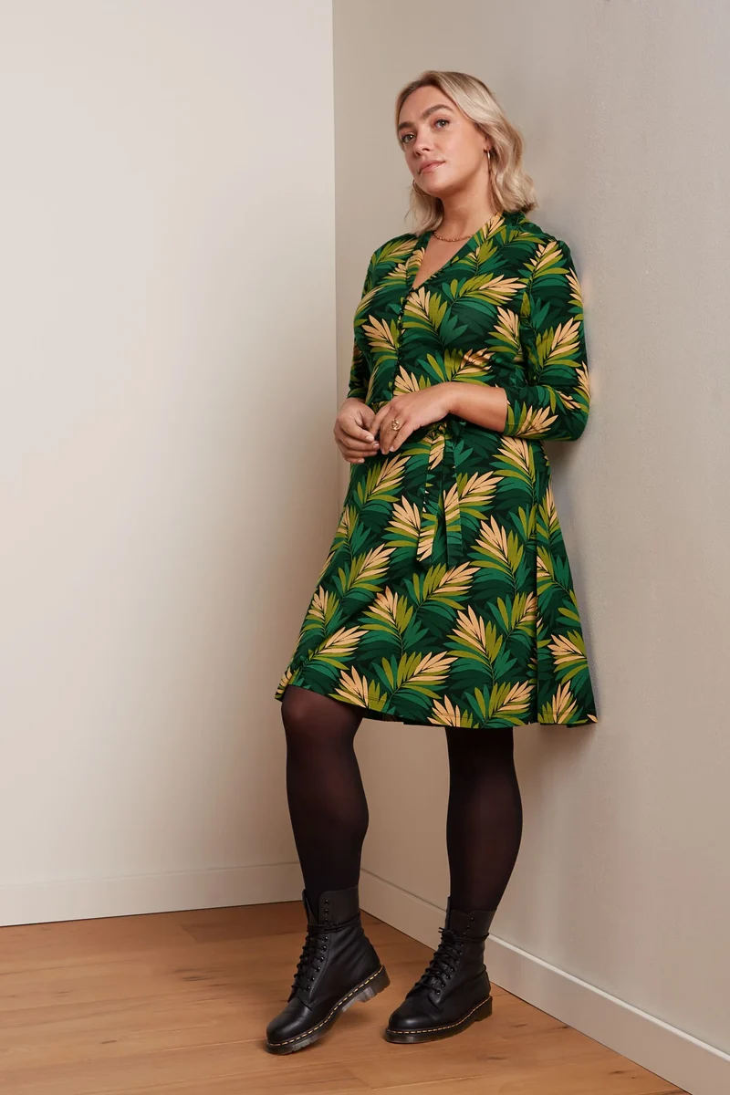 King Louie Emmy Dress Ornette Pine Green