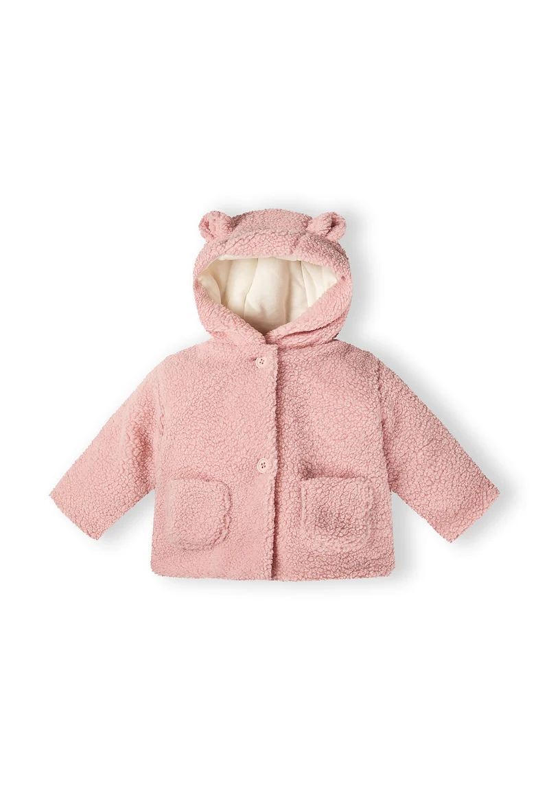 Girls' teddy jacket in pink