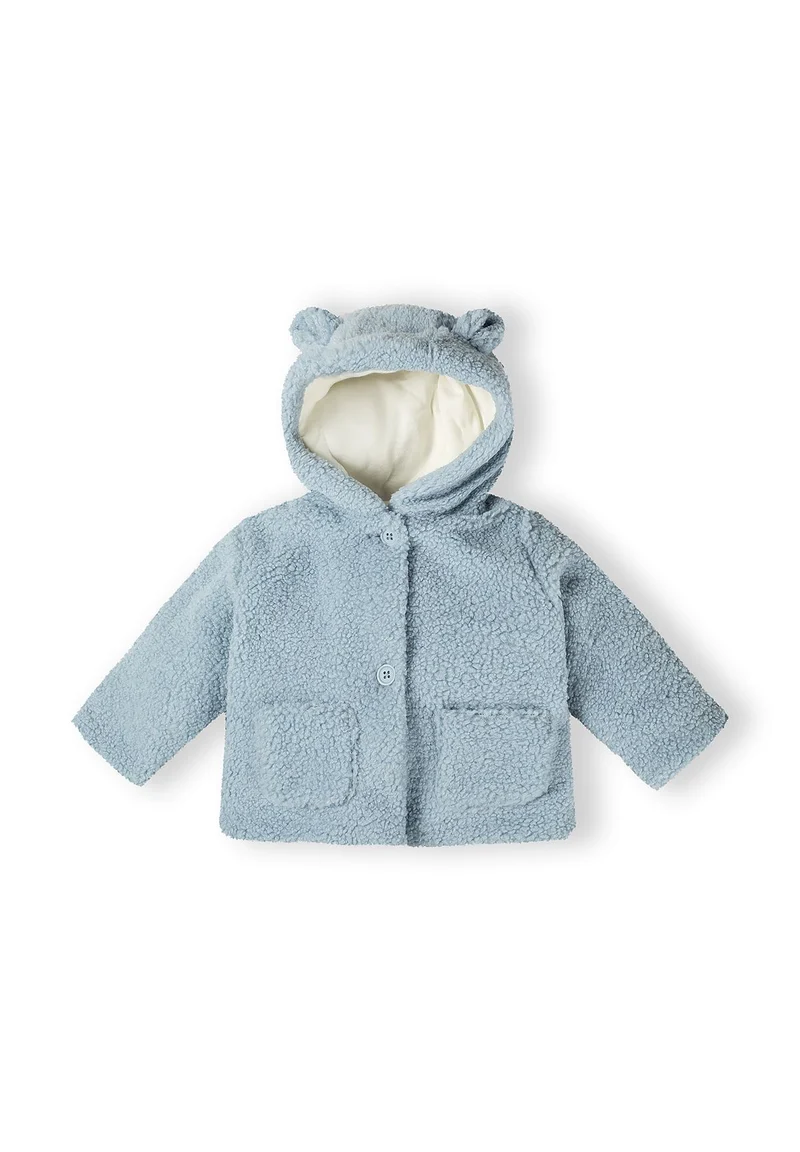 Boys' teddy jacket in light blue