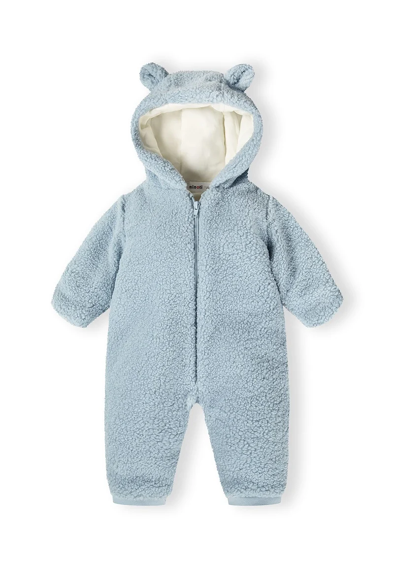 Baby teddy pramsuit in light blue