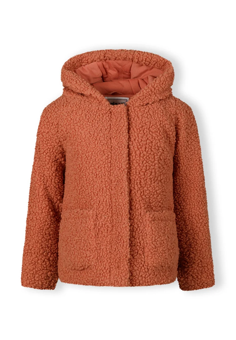 Girls' teddy jacket in rust