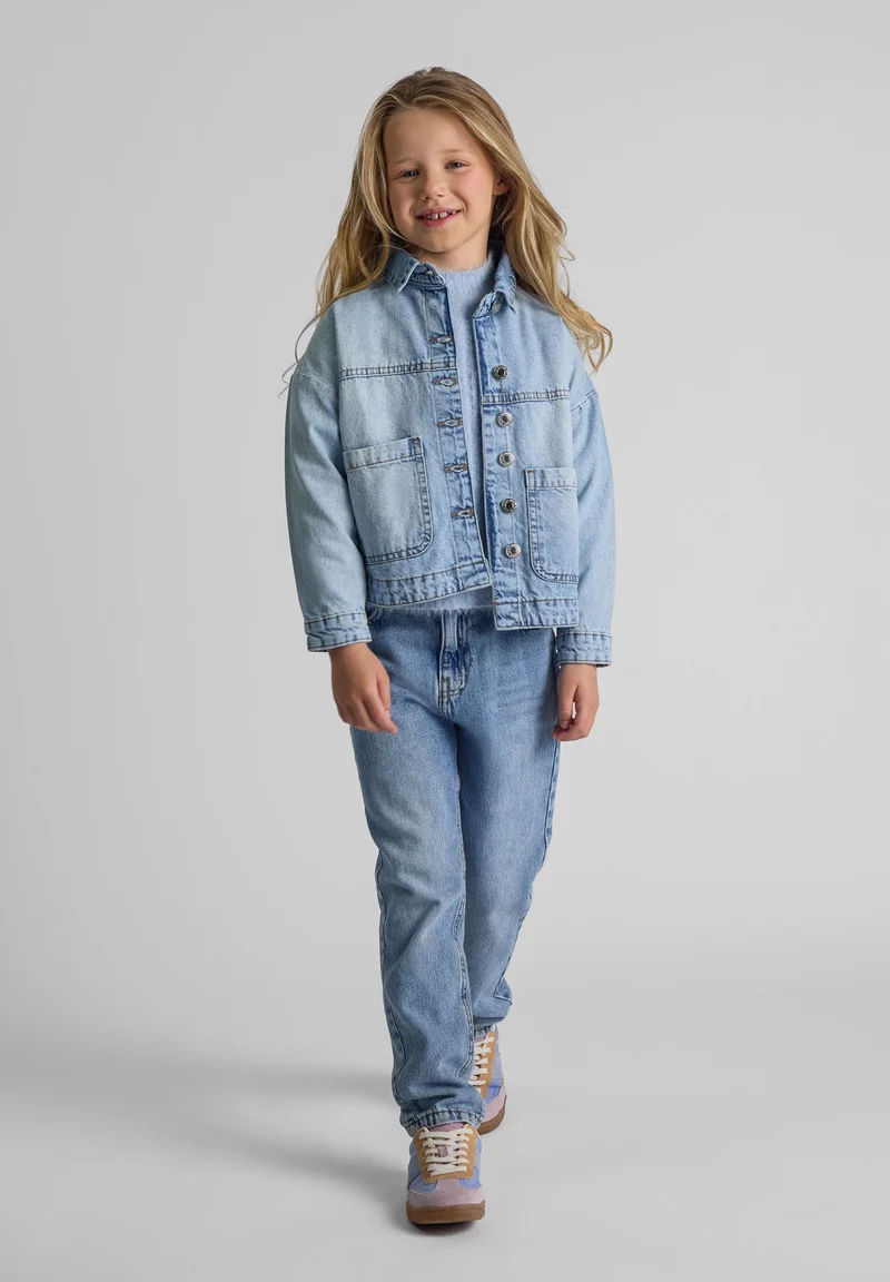 Girls' denim jacket in light blue