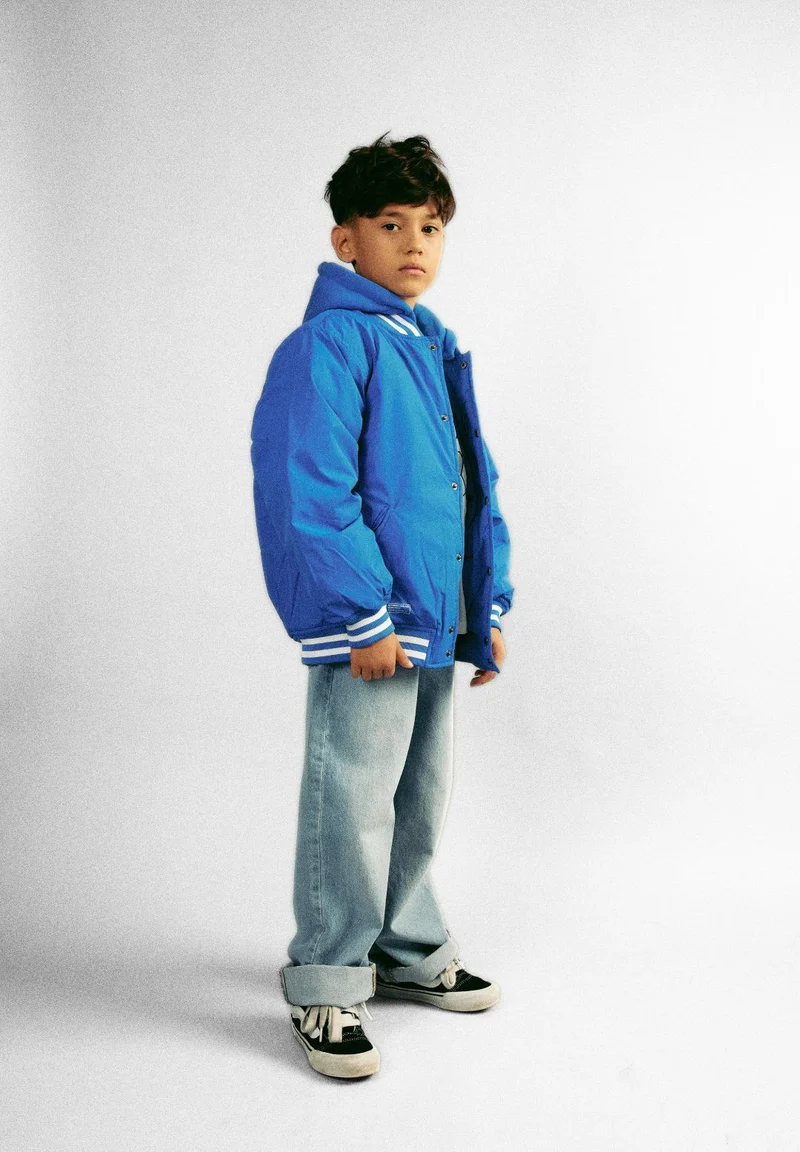 Boys' varsity jacket in blue