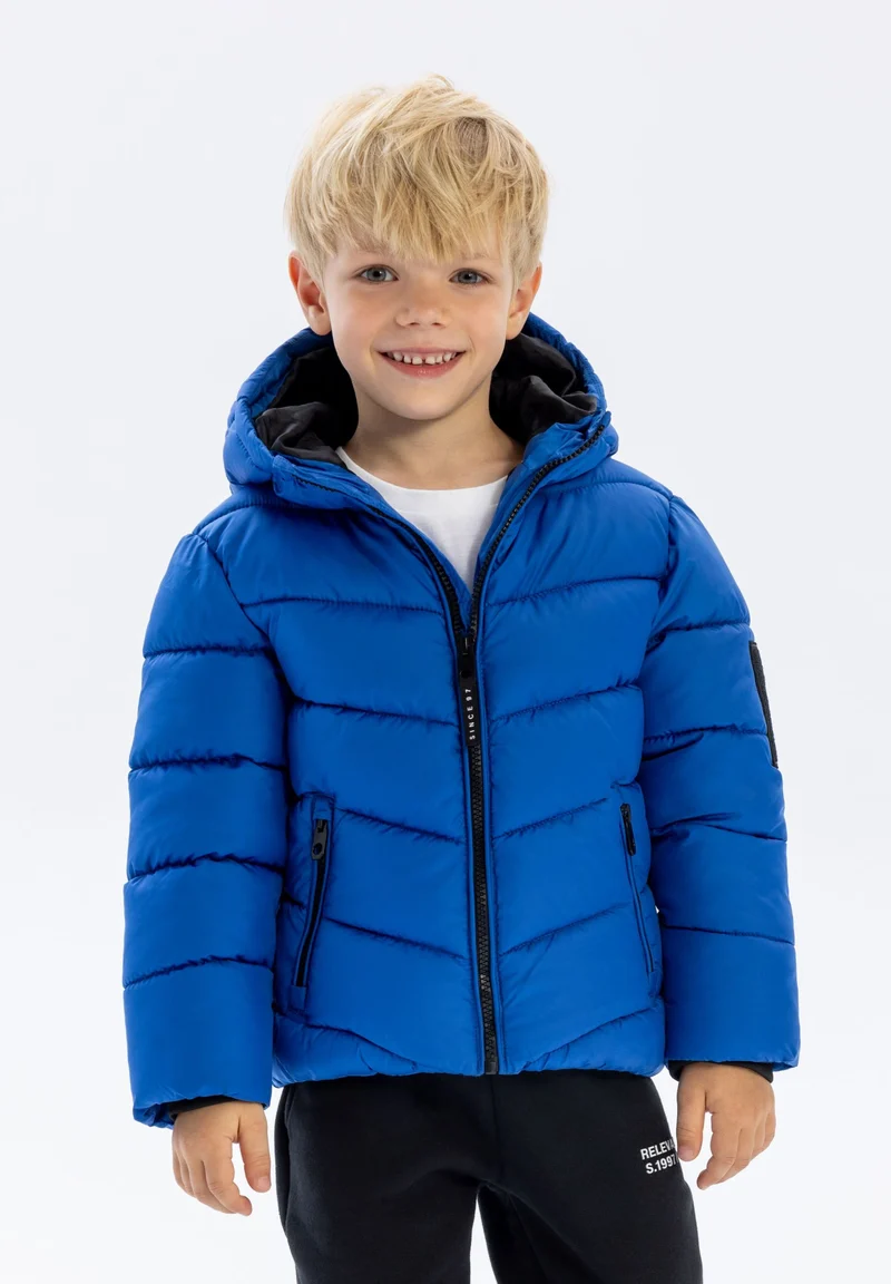 Boys' puffer jacket in blue
