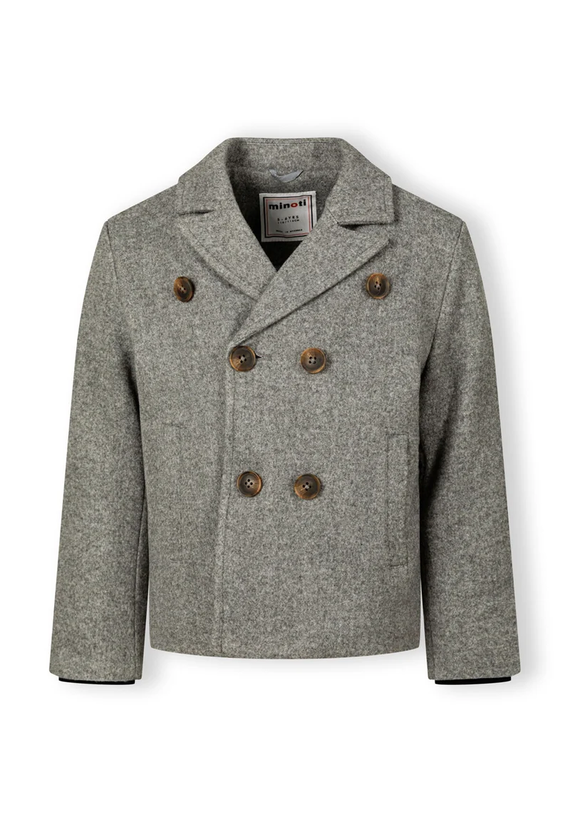 Boys' pea coat in grey
