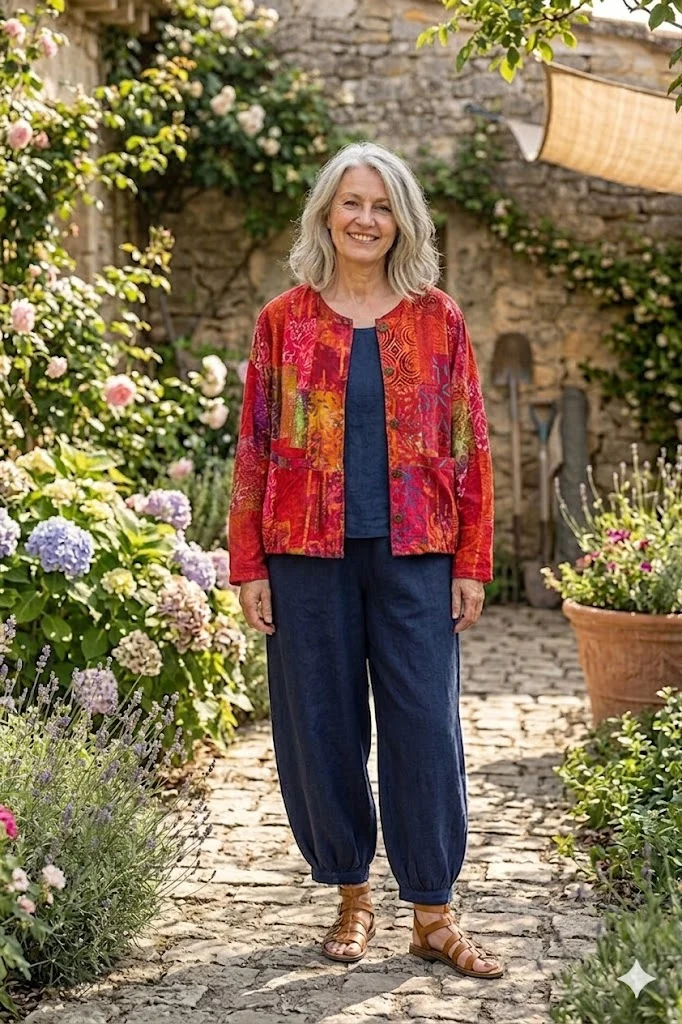 Normal Crazy - Kort jasje Patchwork - Red