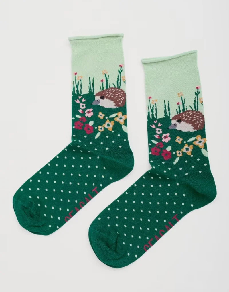 Seasalt Cornwall women's bamboo arty socks meadow rue dark forage